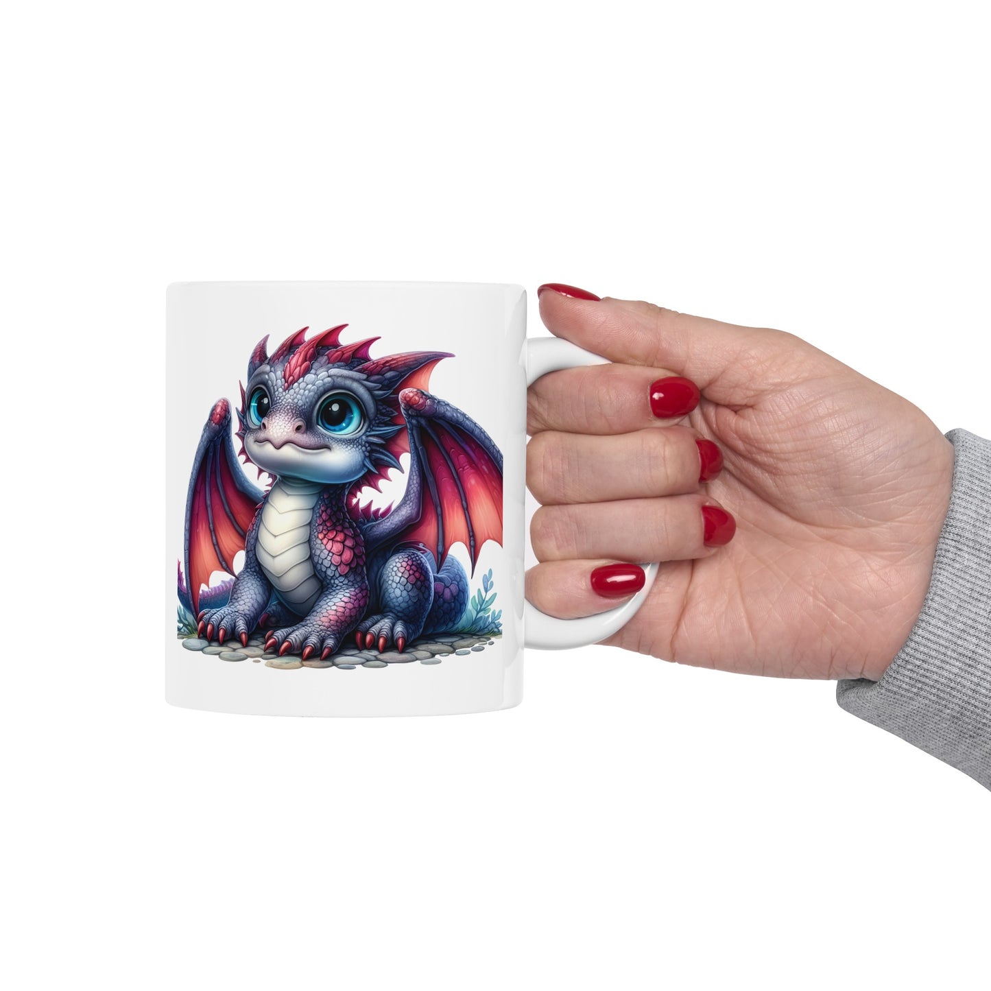 Baby Dragon Coffee Mug - Colorful Fantasy Art Cup, 11oz and 15 oz sizes - Perfect Gift for Dragon Lovers