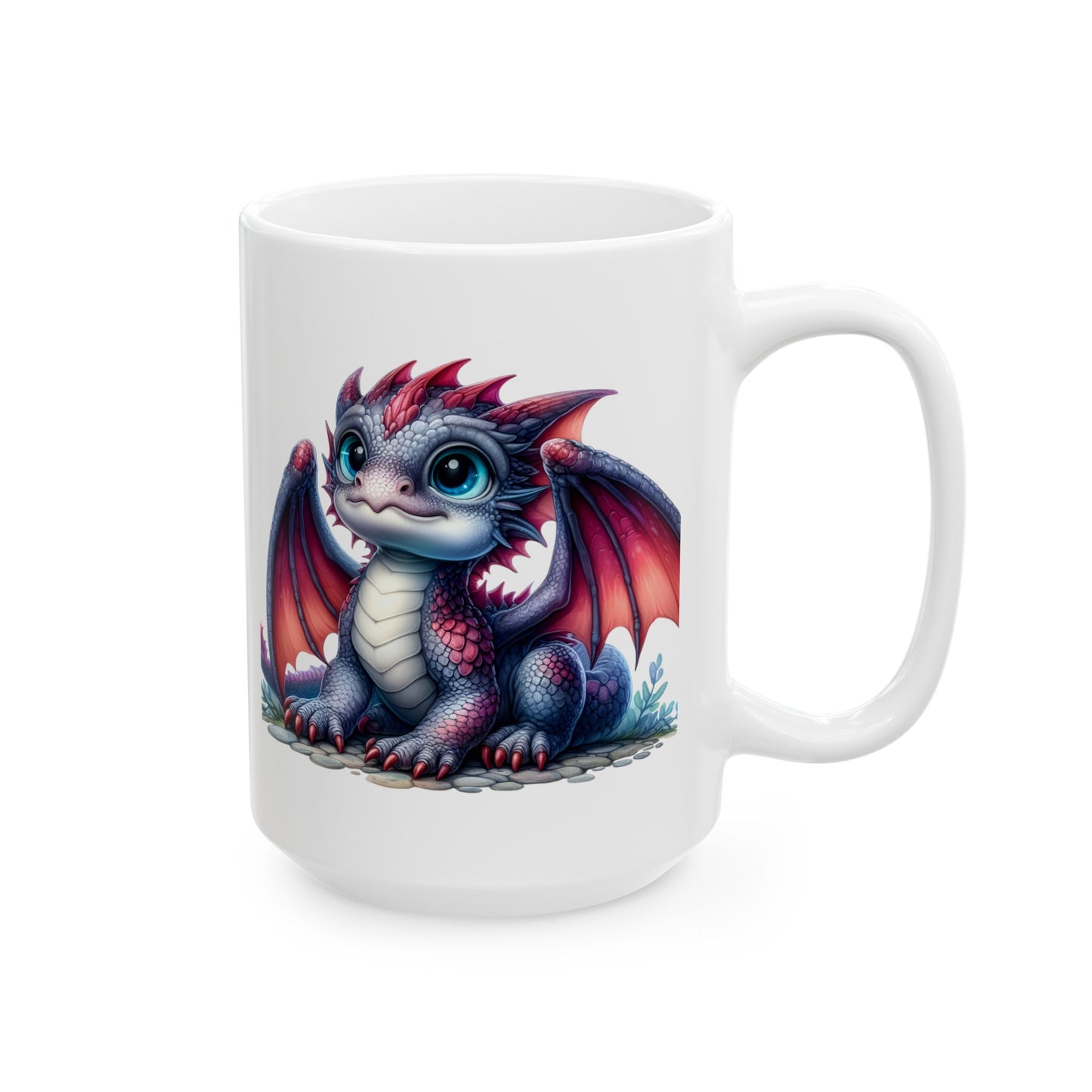 Baby Dragon Coffee Mug - Colorful Fantasy Art Cup, 11oz and 15 oz sizes - Perfect Gift for Dragon Lovers