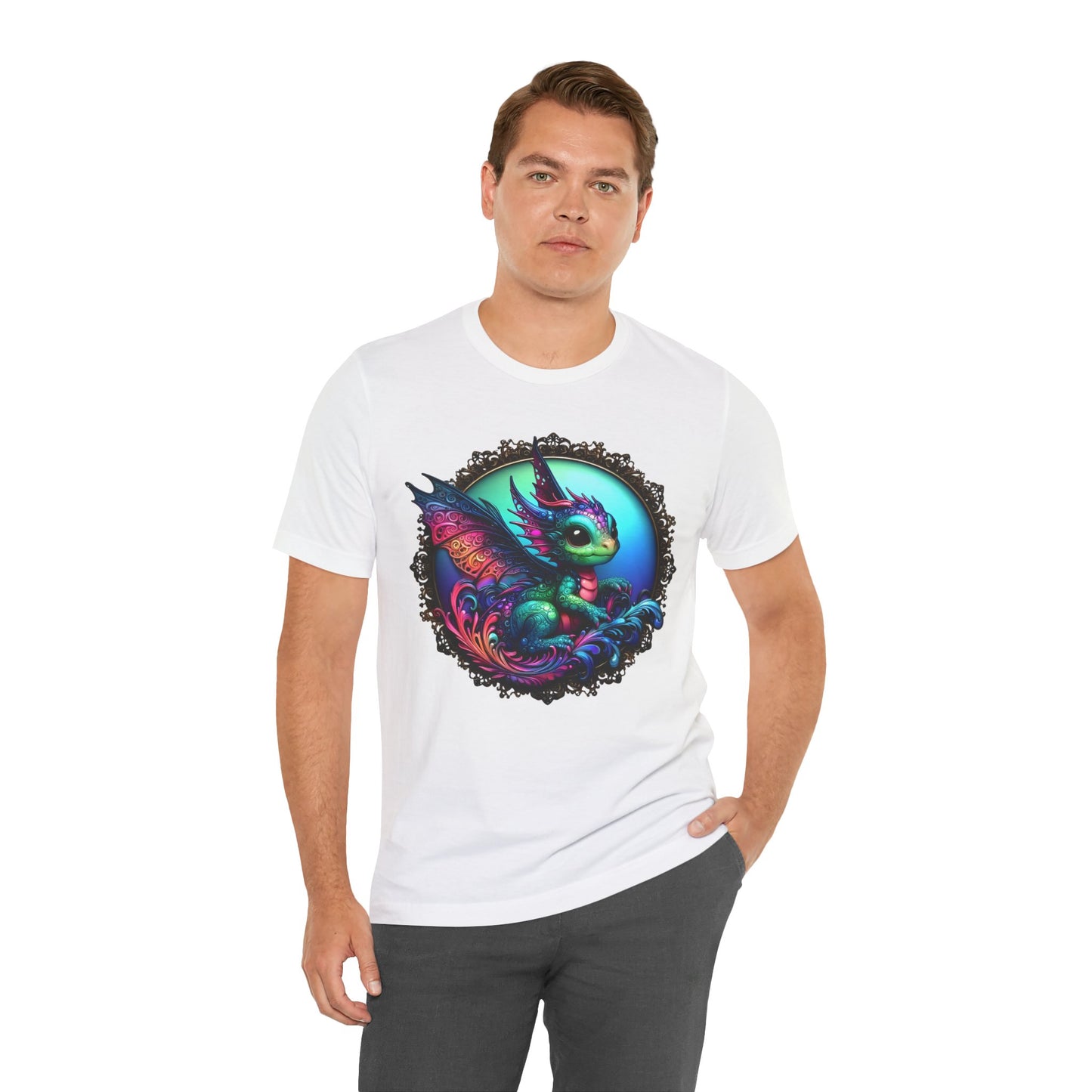 Baby Dragon T-Shirt - Whimsical Creature Art Tee, Unisex, Soft Cotton - Perfect for Fantasy and Dragon Enthusiasts