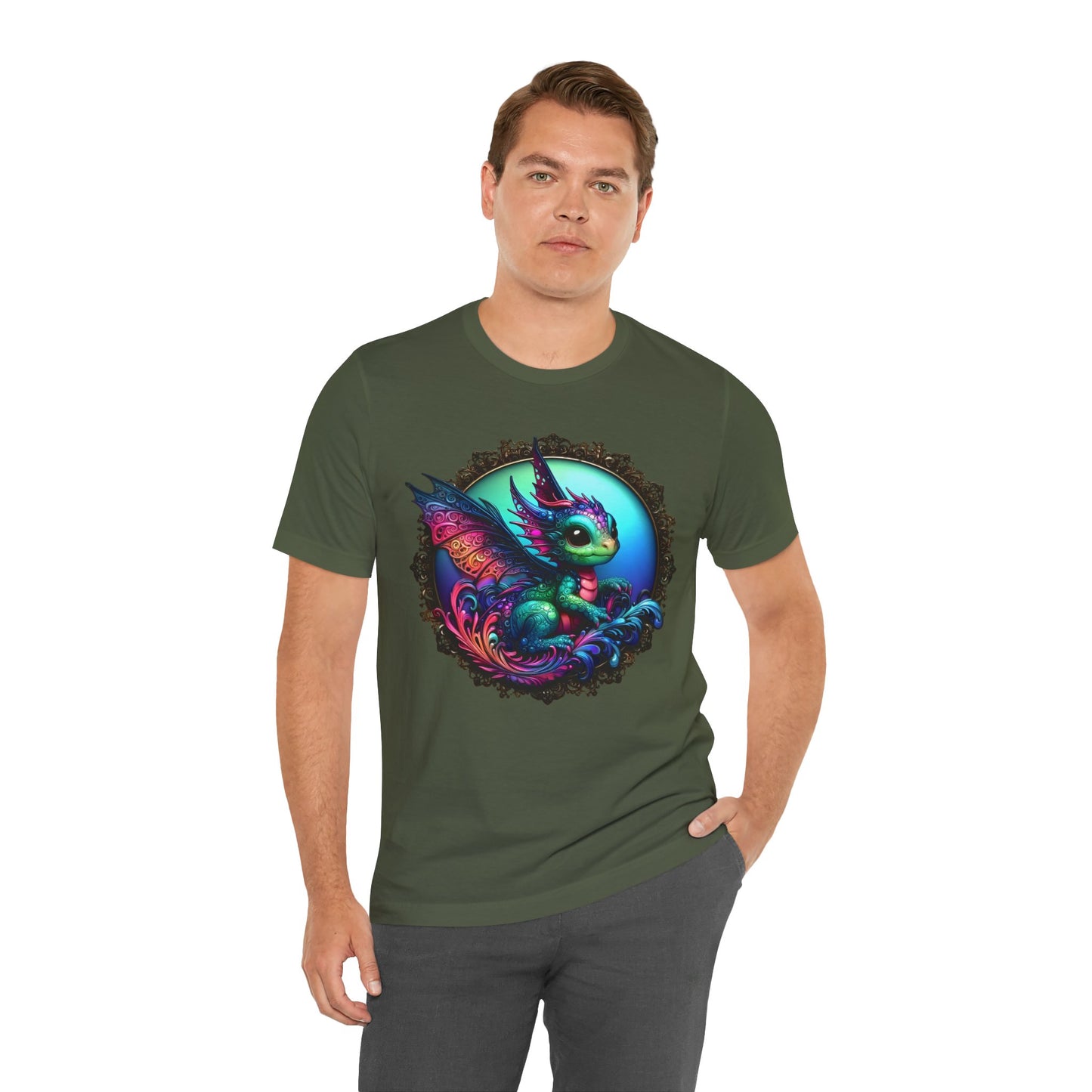 Baby Dragon T-Shirt - Whimsical Creature Art Tee, Unisex, Soft Cotton - Perfect for Fantasy and Dragon Enthusiasts