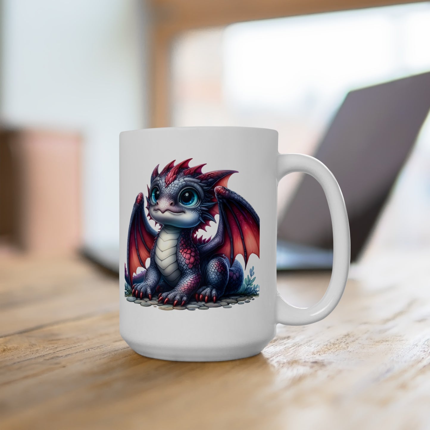 Baby Dragon Coffee Mug - Colorful Fantasy Art Cup, 11oz and 15 oz sizes - Perfect Gift for Dragon Lovers