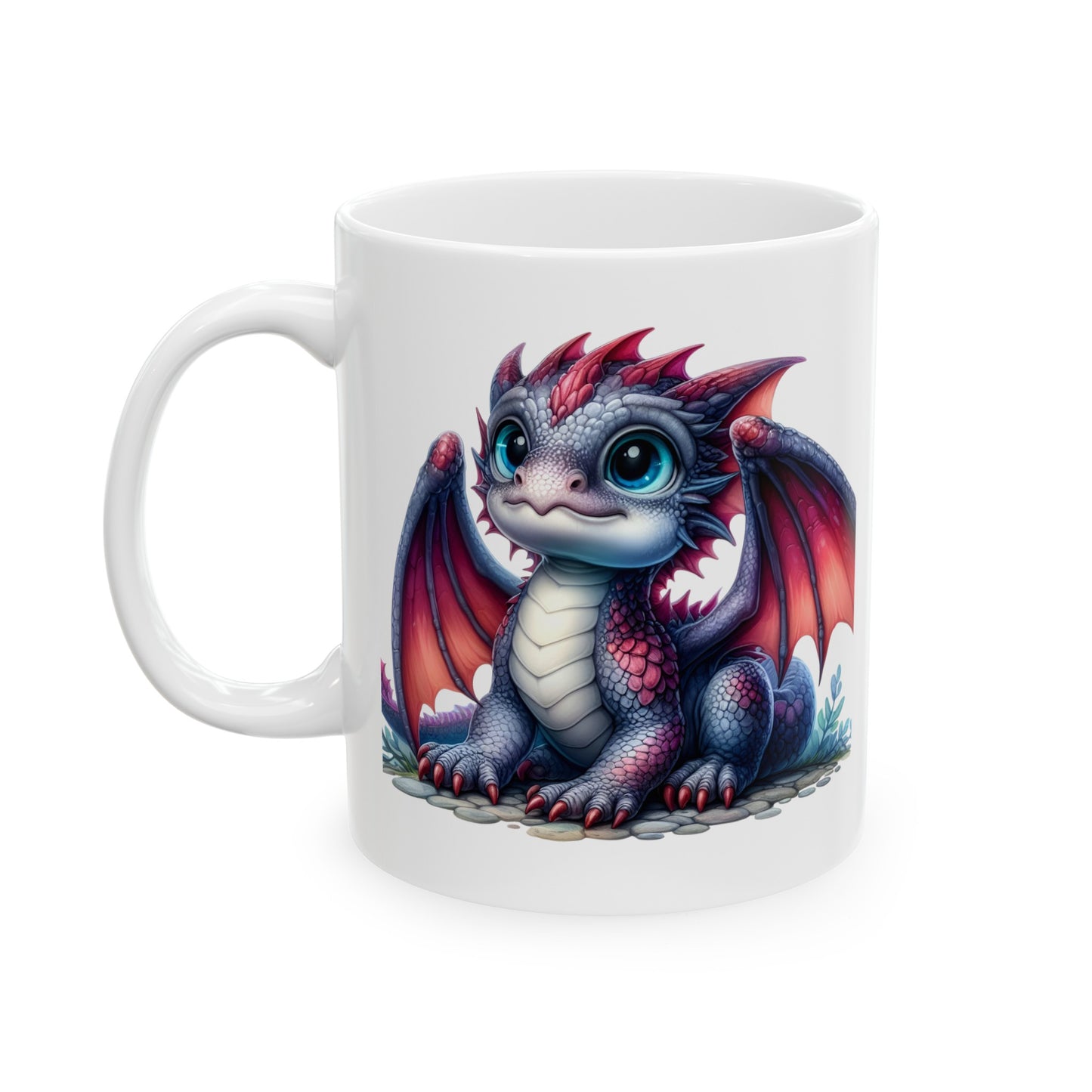 Baby Dragon Coffee Mug - Colorful Fantasy Art Cup, 11oz and 15 oz sizes - Perfect Gift for Dragon Lovers