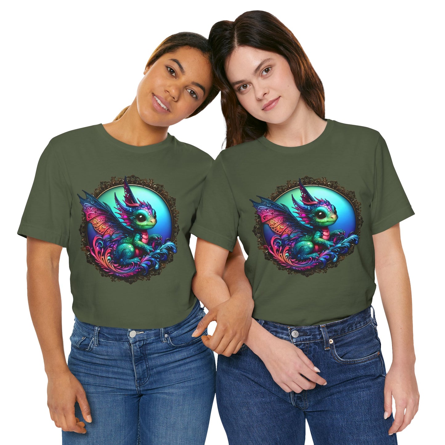 Baby Dragon T-Shirt - Whimsical Creature Art Tee, Unisex, Soft Cotton - Perfect for Fantasy and Dragon Enthusiasts