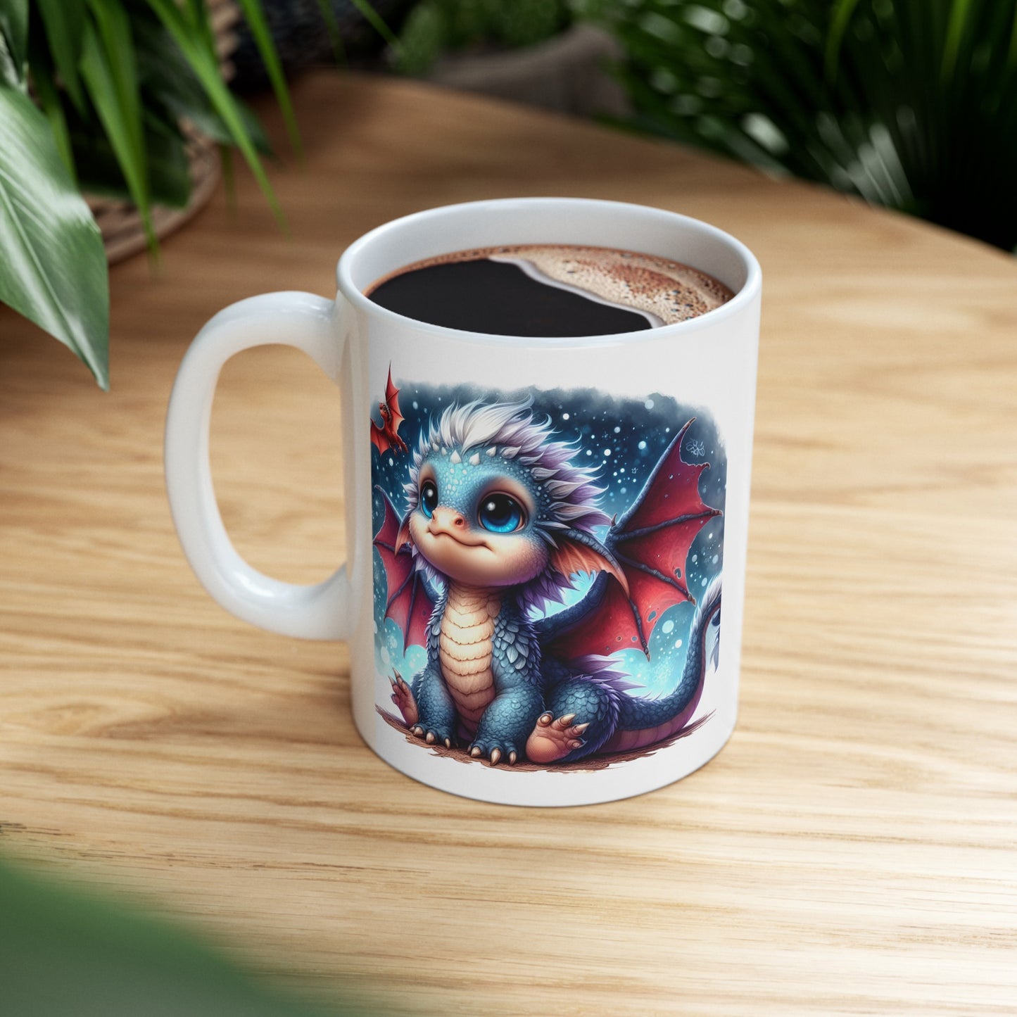 Baby Dragon Coffee Mug - Colorful Fantasy Art Cup, 11oz and 15 oz sizes - Perfect Gift for Dragon Lovers