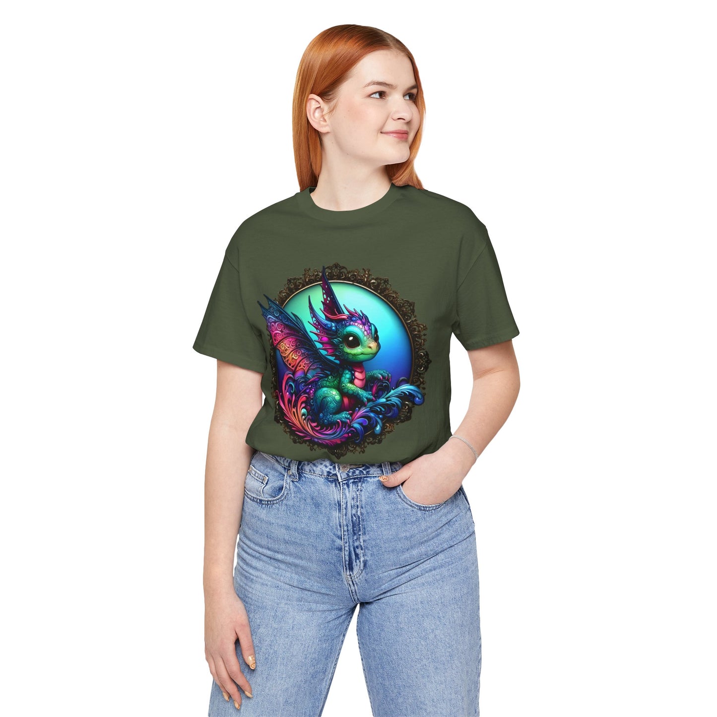 Baby Dragon T-Shirt - Whimsical Creature Art Tee, Unisex, Soft Cotton - Perfect for Fantasy and Dragon Enthusiasts