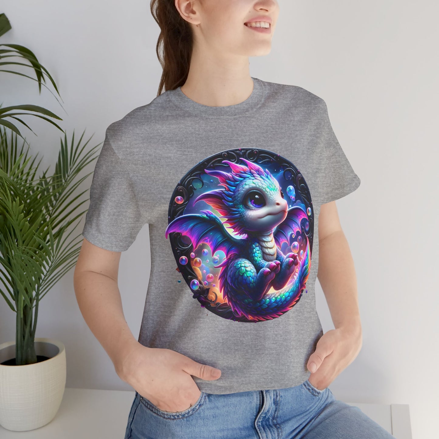 Baby Dragon T-Shirt - Whimsical Creature Art Tee, Unisex, Soft Cotton - Perfect for Fantasy and Dragon Enthusiasts