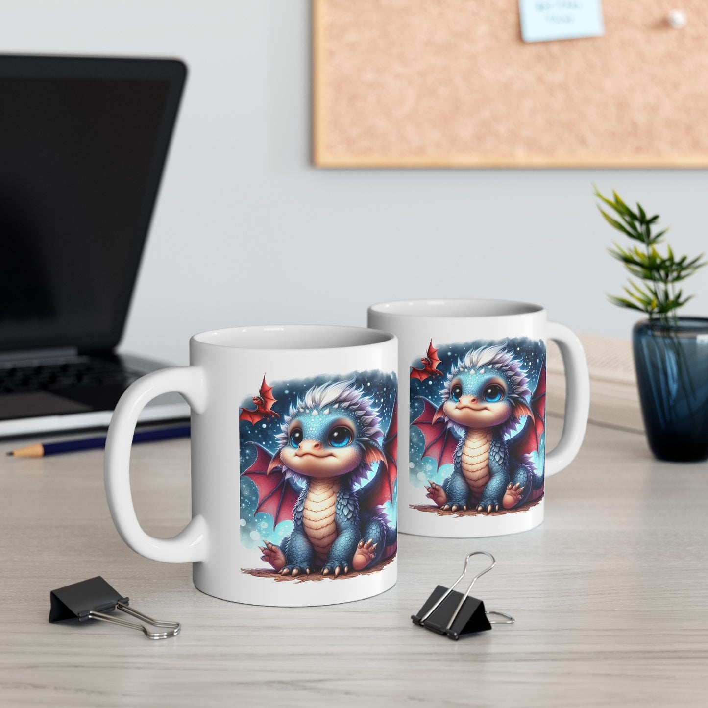 Baby Dragon Coffee Mug - Colorful Fantasy Art Cup, 11oz and 15 oz sizes - Perfect Gift for Dragon Lovers