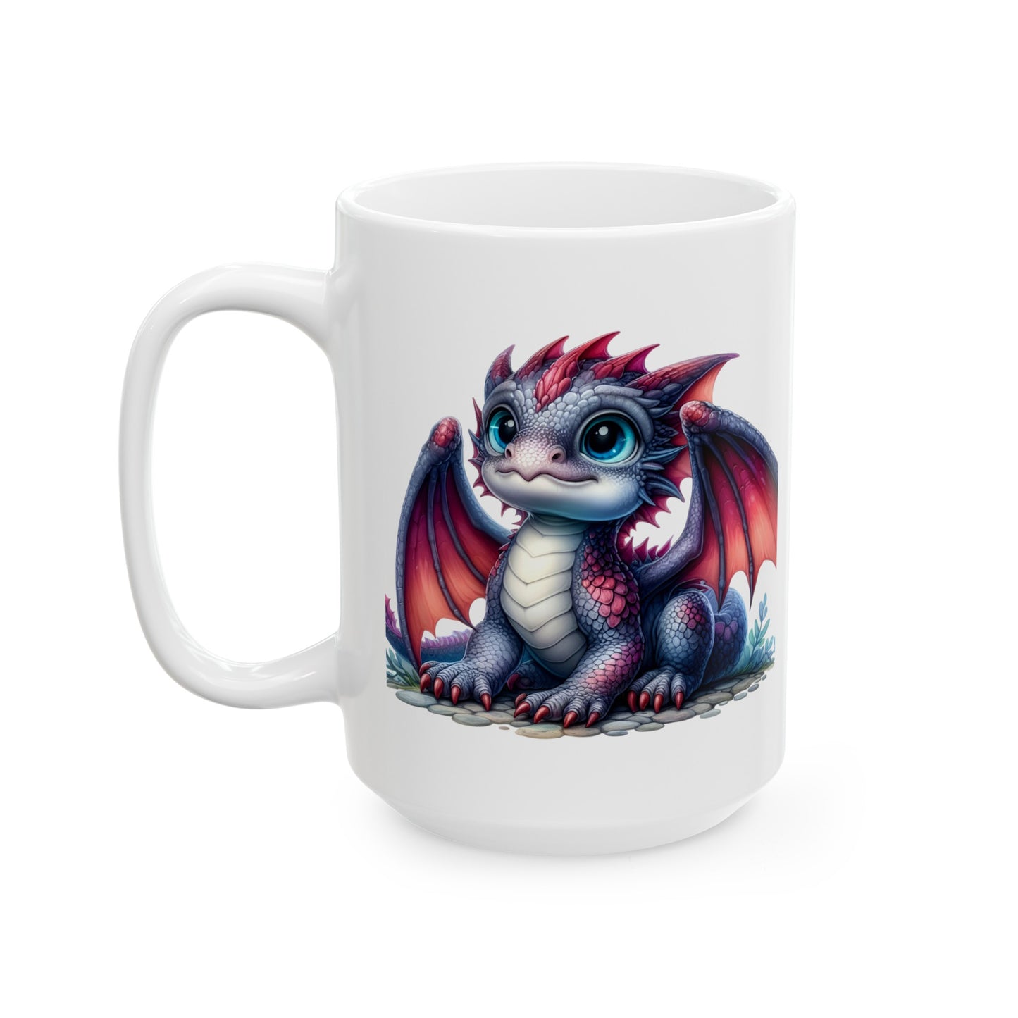 Baby Dragon Coffee Mug - Colorful Fantasy Art Cup, 11oz and 15 oz sizes - Perfect Gift for Dragon Lovers