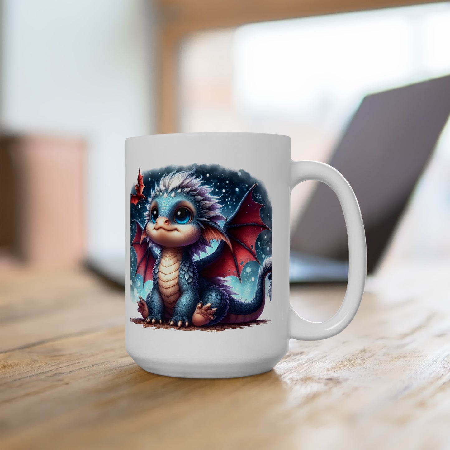 Baby Dragon Coffee Mug - Colorful Fantasy Art Cup, 11oz and 15 oz sizes - Perfect Gift for Dragon Lovers
