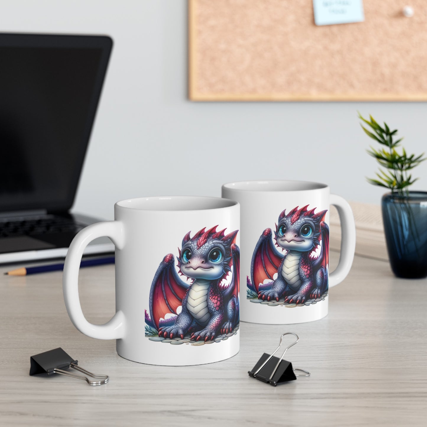Baby Dragon Coffee Mug - Colorful Fantasy Art Cup, 11oz and 15 oz sizes - Perfect Gift for Dragon Lovers