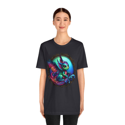 Baby Dragon T-Shirt - Whimsical Creature Art Tee, Unisex, Soft Cotton - Perfect for Fantasy and Dragon Enthusiasts