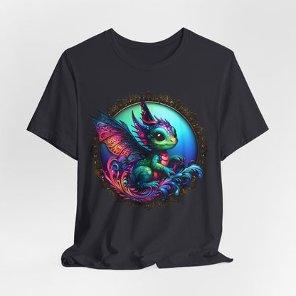 Baby Dragon T-Shirt - Whimsical Creature Art Tee, Unisex, Soft Cotton - Perfect for Fantasy and Dragon Enthusiasts