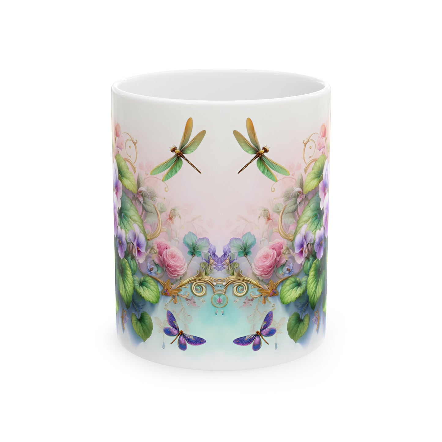 Birth Flower Mug, February - Violet, Symbol of Faithfulness