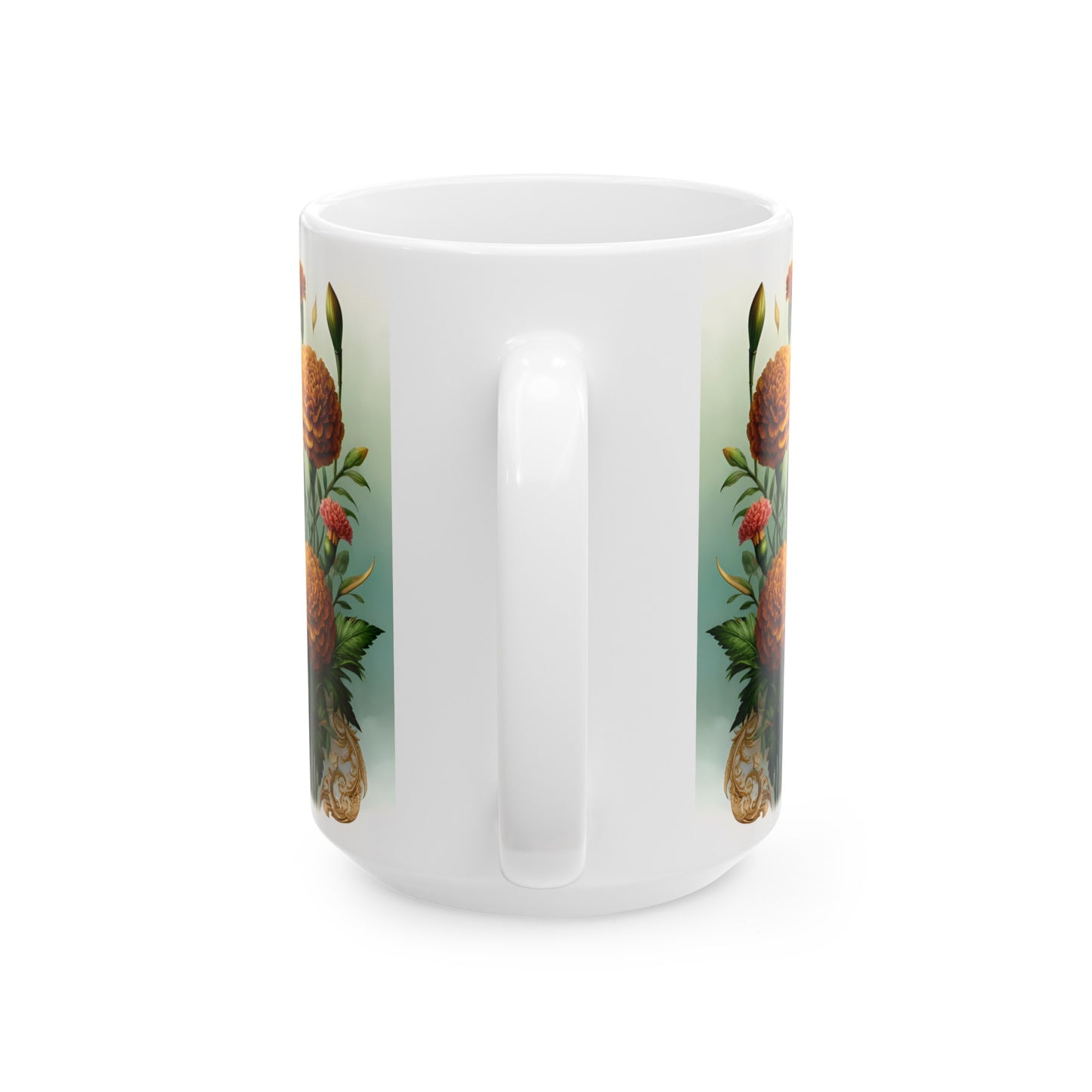 Birth Flower Mug, October - Marigold, Radiance of Passion