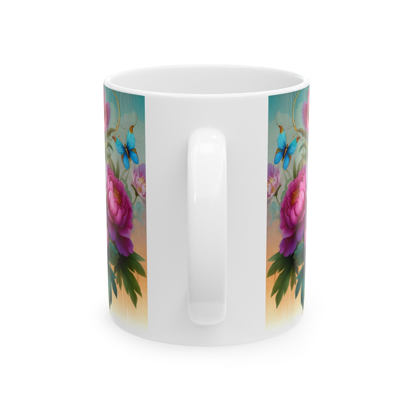 Birth Flower Mug, November - Peony, Good Fortune and Prosperity