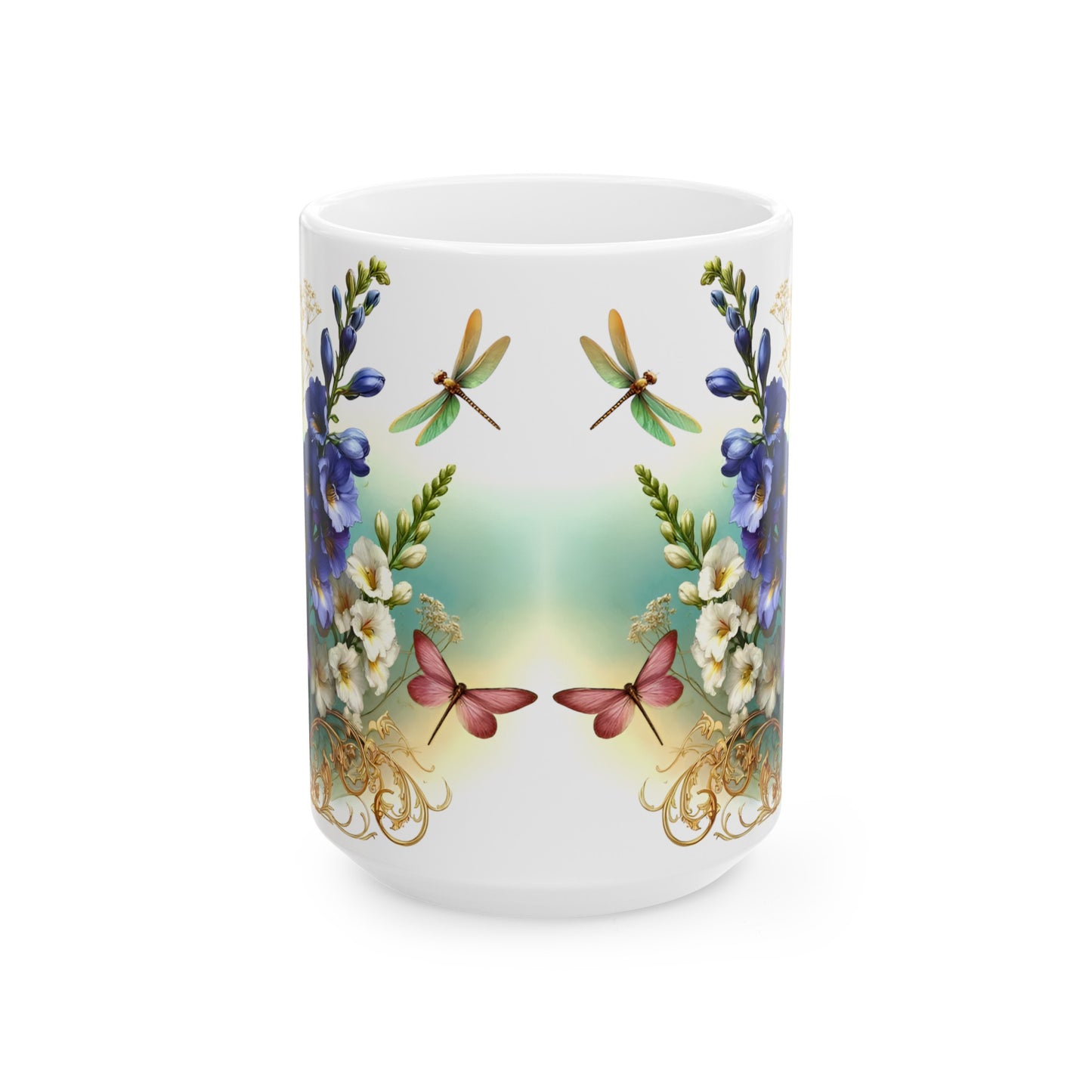 Birth Flower Mug, July - Larkspur, Spirit of Levity
