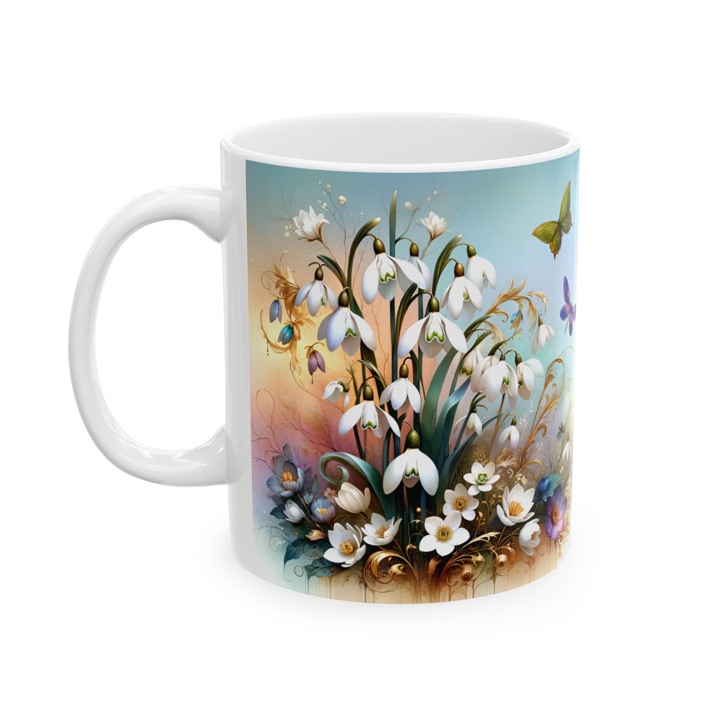 Birth Flower Mug, January - Snowdrop, Hope and Consolation