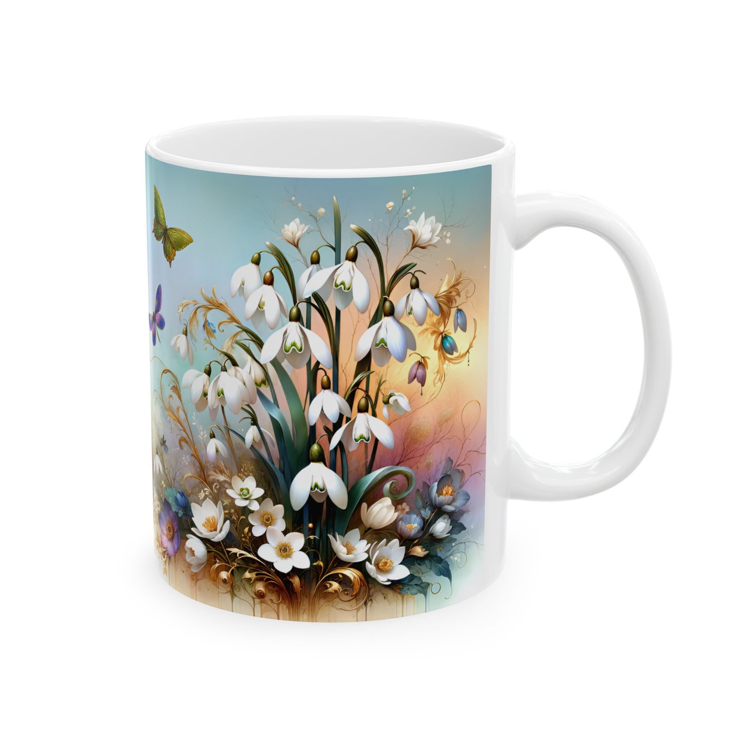 Birth Flower Mug, January - Snowdrop, Hope and Consolation
