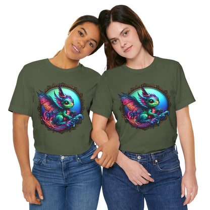 Baby Dragon T-Shirt - Whimsical Creature Art Tee, Unisex, Soft Cotton - Perfect for Fantasy and Dragon Enthusiasts