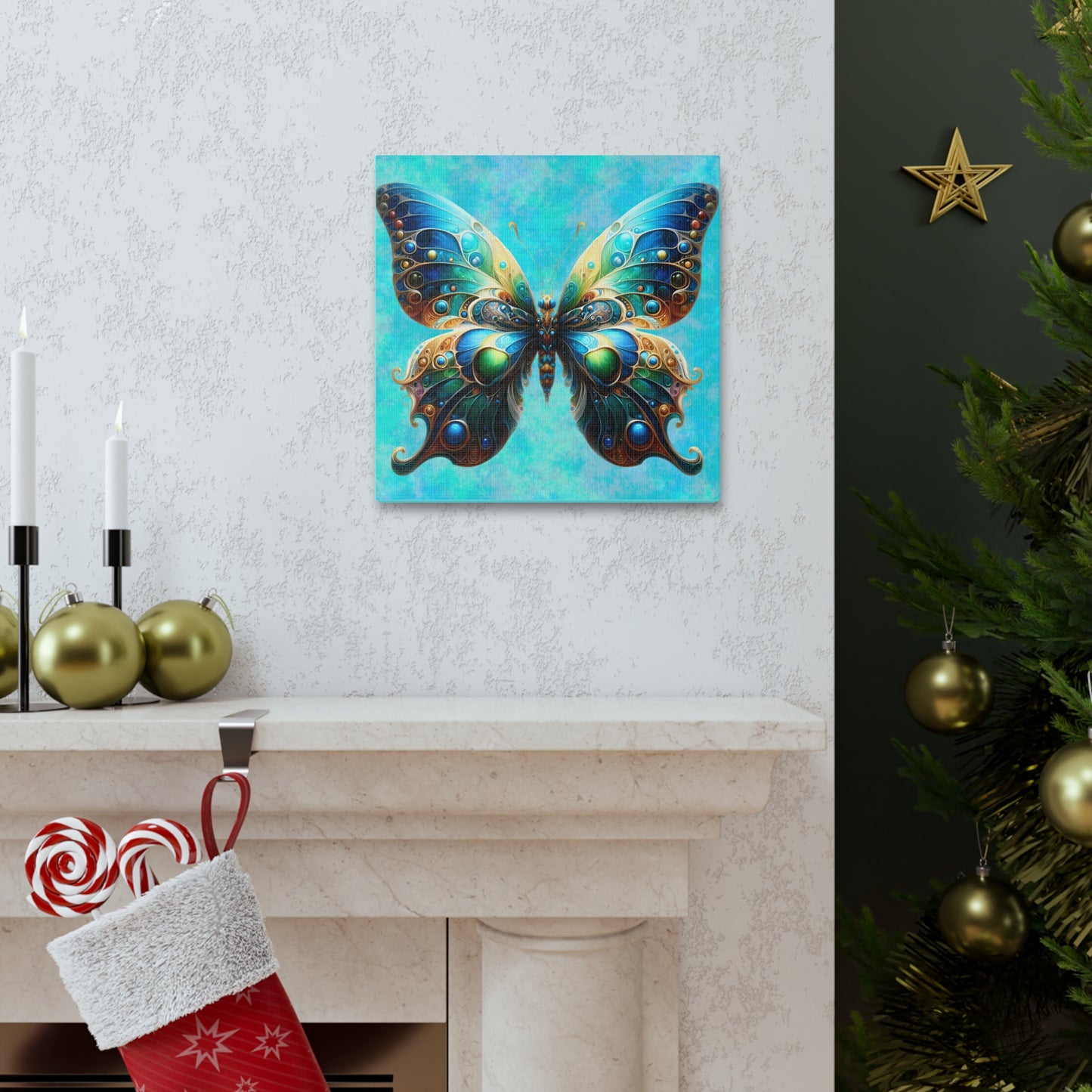 Butterfly Canvas Print - Ethereal Flight Art, Available in Multiple Sizes