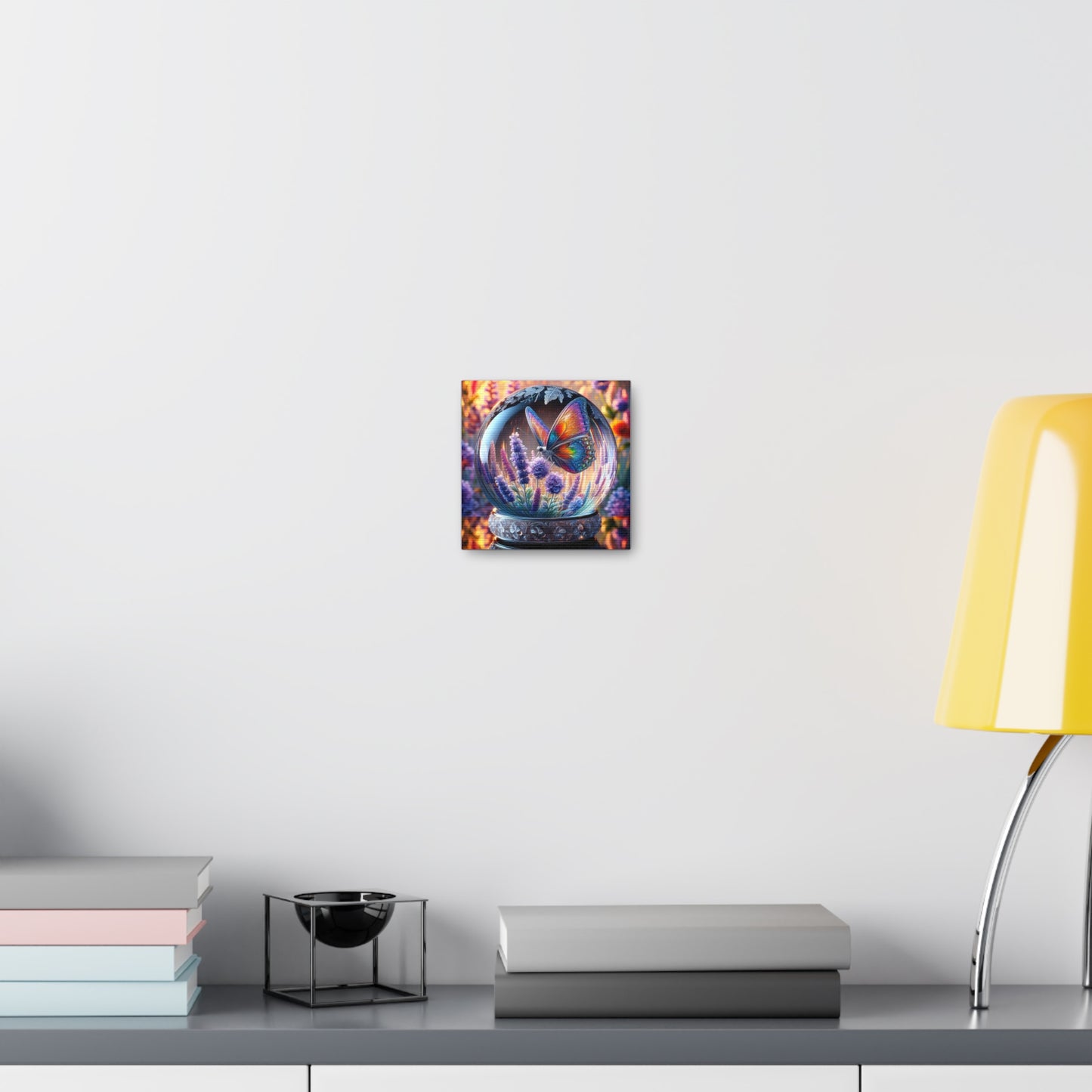 Butterfly Canvas Print - Vibrant Floral Decor, Enchanted Crystal Design