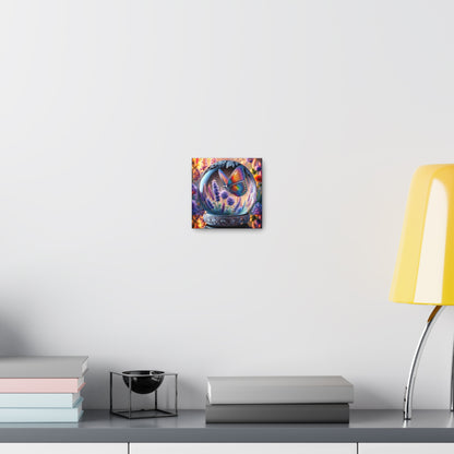 Butterfly Canvas Print - Vibrant Floral Decor, Enchanted Crystal Design