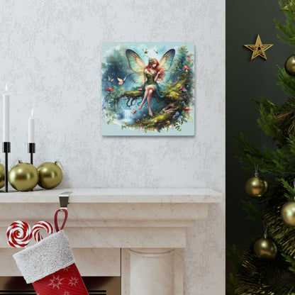 Fairy Canvas Print - Mystical Artwork, Ethereal Woodland Scene