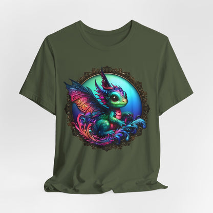 Baby Dragon T-Shirt - Whimsical Creature Art Tee, Unisex, Soft Cotton - Perfect for Fantasy and Dragon Enthusiasts
