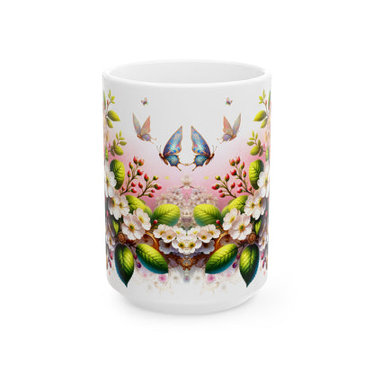 Birth Flower Mug, May - Hawthorn, Protection and Happiness