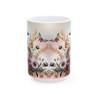 Birth Flower Mug, September - Aster, Blossom of Wisdom