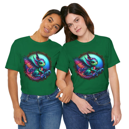 Baby Dragon T-Shirt - Whimsical Creature Art Tee, Unisex, Soft Cotton - Perfect for Fantasy and Dragon Enthusiasts