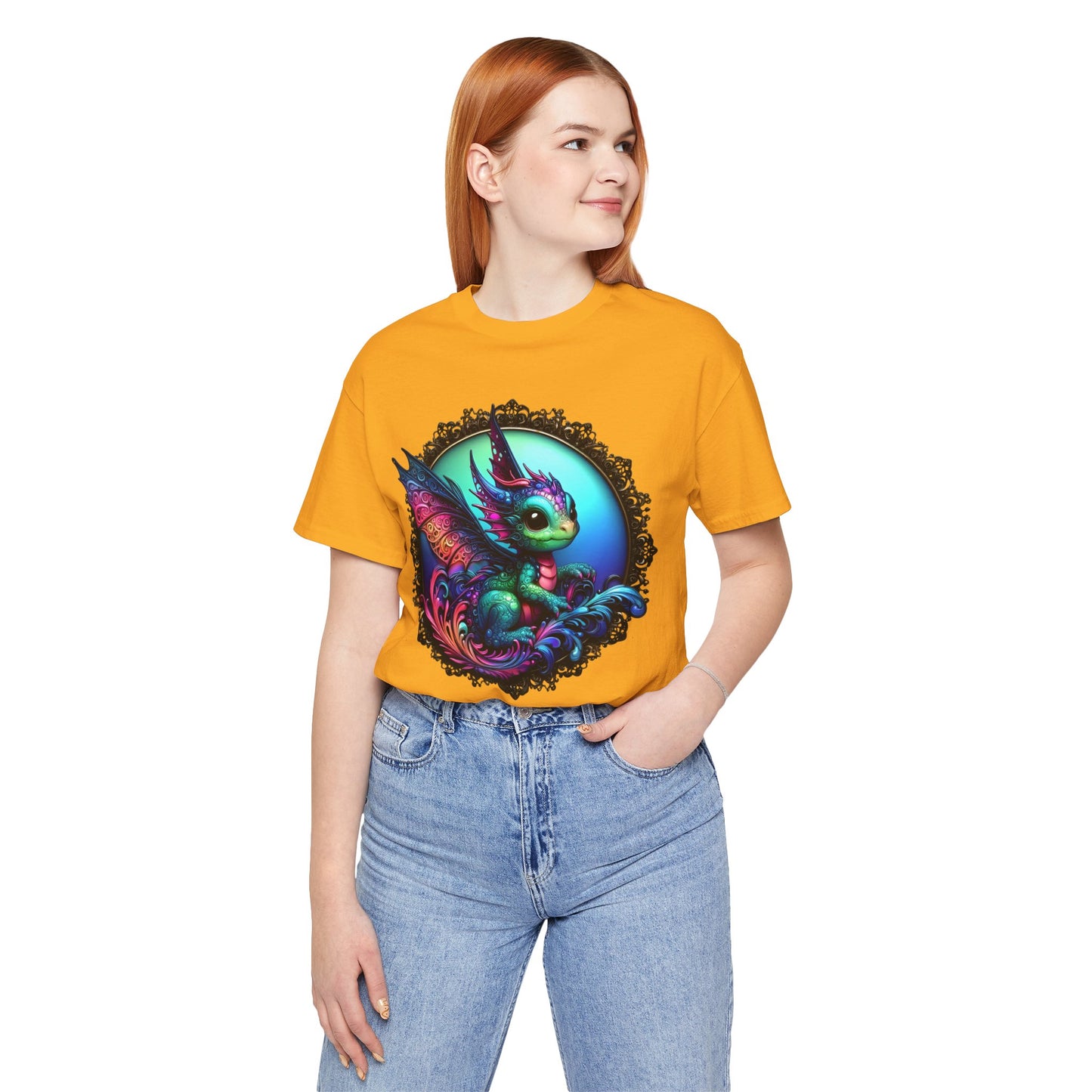 Baby Dragon T-Shirt - Whimsical Creature Art Tee, Unisex, Soft Cotton - Perfect for Fantasy and Dragon Enthusiasts