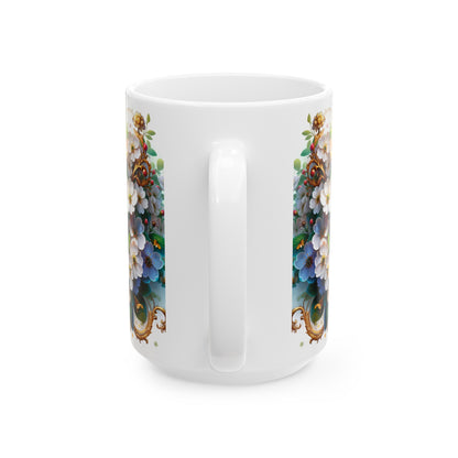 Birth Flower Mug, May - Hawthorn, Protection and Happiness
