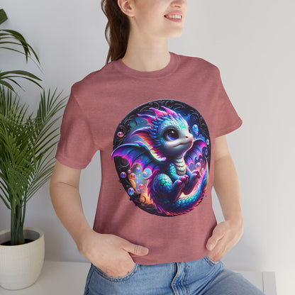 Baby Dragon T-Shirt - Whimsical Creature Art Tee, Unisex, Soft Cotton - Perfect for Fantasy and Dragon Enthusiasts