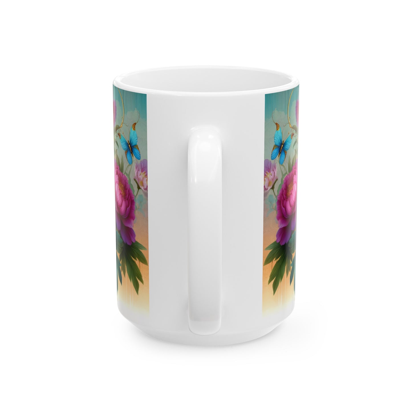 Birth Flower Mug, November - Peony, Good Fortune and Prosperity